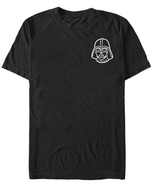 Star Wars Men's Vader Classic Helmet Patch Short Sleeve T-Shirt