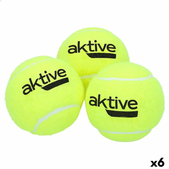Теннисные мячи Aktive Pro Желтый 6 штук