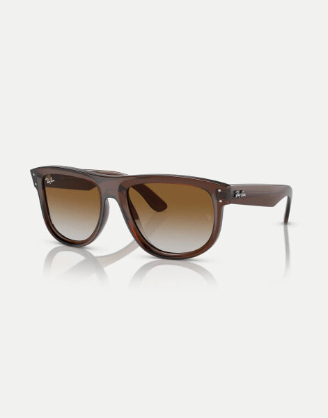 Ray-Ban Reverse sunglasses with brown lens in transparent brown