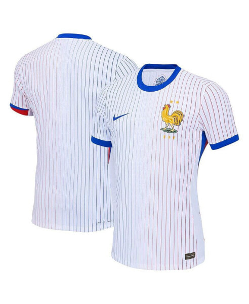 Men's White France National Team 2024 Away Authentic Blank Jersey