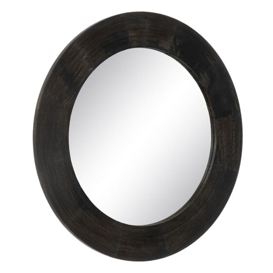 Зеркало настенное Темно-коричневое Crystal Mango wood MDF Wood Вертикальное Круглое 122 x 3,8 x 122 см от BB Home
