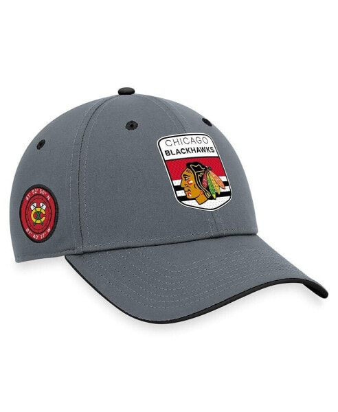 Men's Gray Chicago Blackhawks Authentic Pro Home Ice Flex Hat