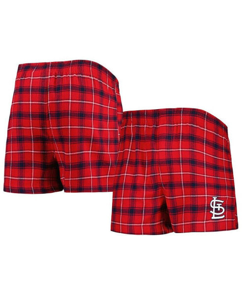 Men's Red, Navy St. Louis Cardinals Ledger Flannel Boxers