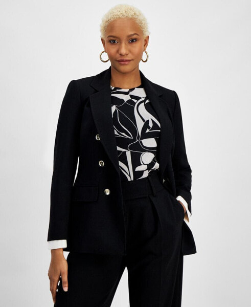 Women's Faux Double-Breasted Blazer, Created for Macy's