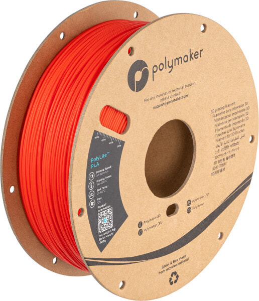 Пластик PLA красный Polymaker PA02019 PolyLite 2.85 мм 1000 г 1 шт.