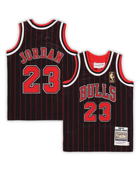 Infant Boys and Girls Michael Jordan Black Chicago Bulls 1996/97 Hardwood Classics Authentic Jersey