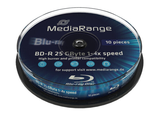MEDIARANGE MR499 - 25 GB - BD-R - cakebox - 10 pc(s)