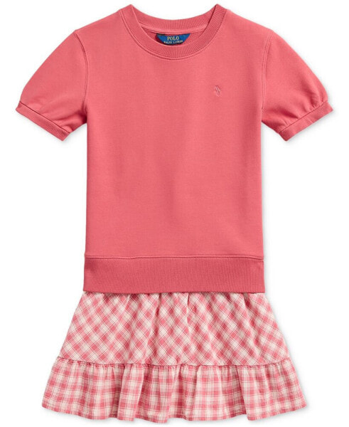 Платье для малышей Polo Ralph Lauren в клетку с французским терри