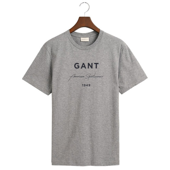 GANT Logo Script Printed short sleeve T-shirt