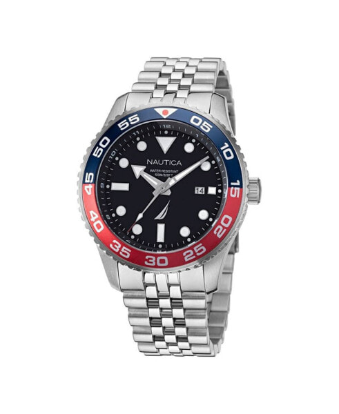 Часы Nautica Silver-Tone Stainless Steel Watch