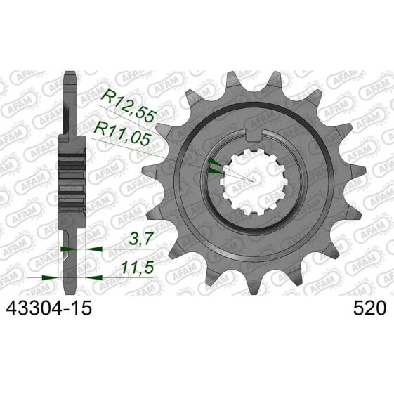 AFAM 43304 Front Sprocket