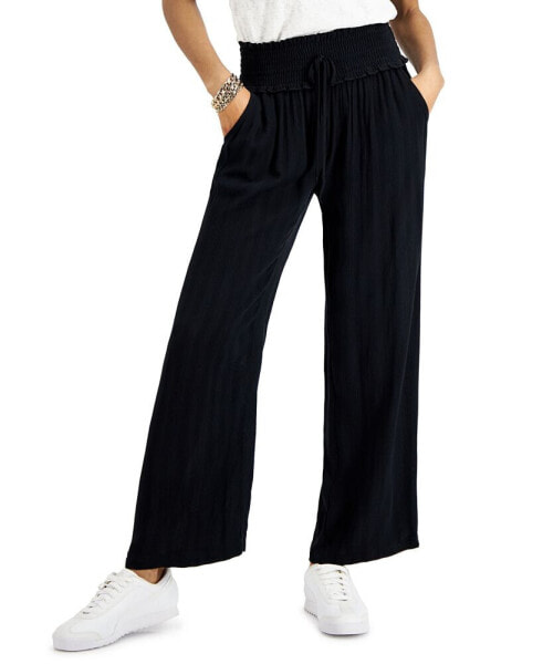 Juniors' Wide-Leg Soft Pants