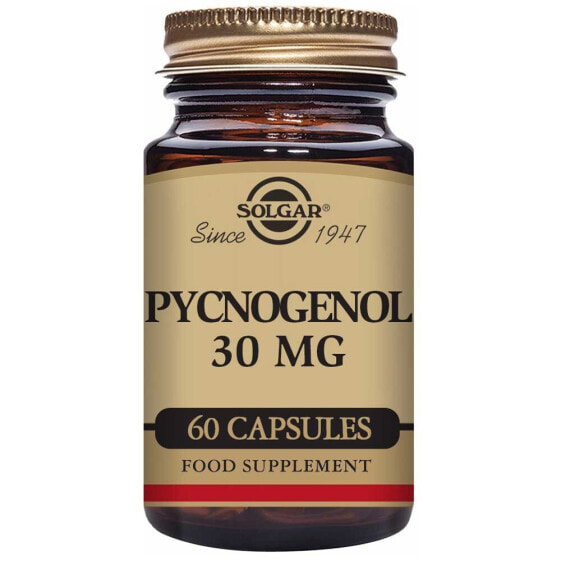 Биодобавка для здоровья кожи, суставов и кровообращения Solgar Pycnogenol 30 мг 60 шт