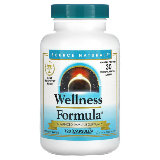 Иммунная поддержка Source Naturals Wellness Formula, 120 капсул