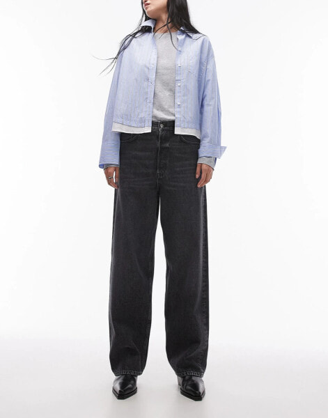 ARKET Amber barrel leg jeans in washed grey