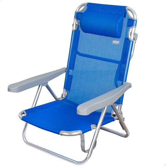 Складной стул для пляжа AKTIVE с подушкой 5 положений 60x47x83 см