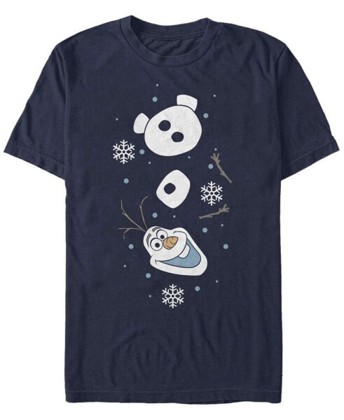 Men's Olaf Christmas Sleeve Short Sleeve Crew T-shirt