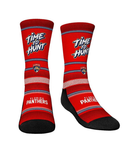 Youth Boys and Girls Socks Florida Panthers Team Slogan Crew Socks