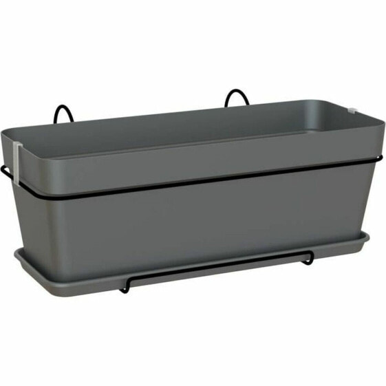 Plant pot with Dish Artevasi Capri v2 For hanging on the balcony Anthracite 50,2 x 28,5 x 20,7 cm