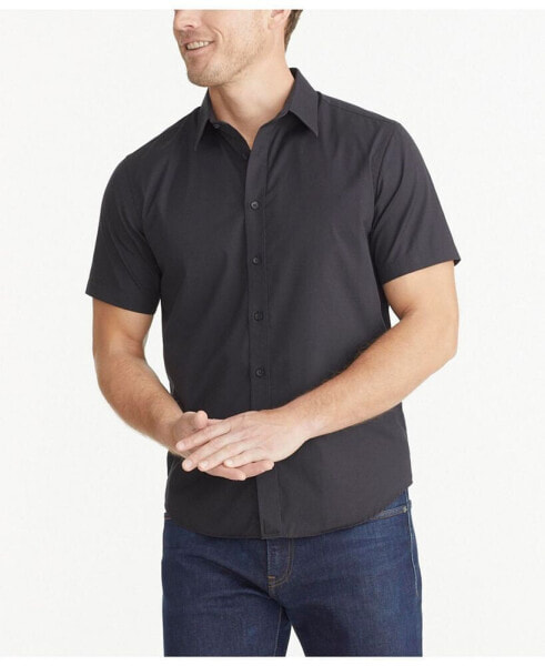 Men's Slim Fit Classic Short-Sleeve Coufran Button Up Shirt