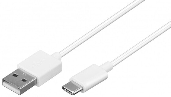 Goobay 59132 - 3 m - USB A - USB C - USB 2.0 - 480 Mbit/s - White