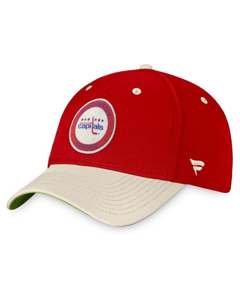 Men's Red, Khaki Washington Capitals True Classics Retro Flex Hat