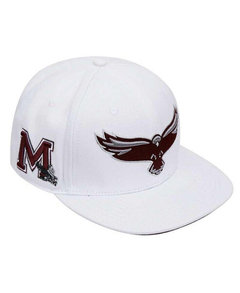 Men's White Maryland Eastern Shore Hawks Mascot Evergreen Wool Snapback Hat