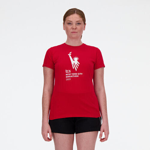 New Balance Women's NYC Marathon Graphic T-Shirt Red Size M