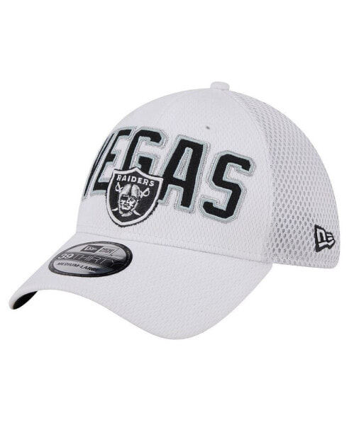 Men's White Las Vegas Raiders Breakers 39THIRTY Flex Hat