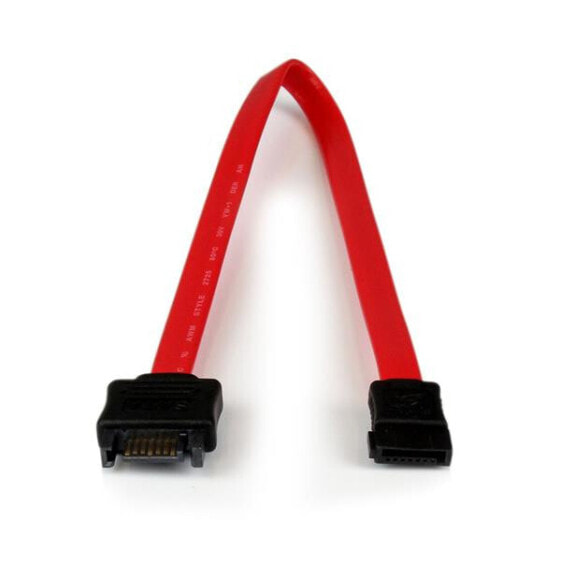 StarTech.com 0.3m SATA Extension Cable - 0.3 m - SATA III - SATA 7-pin - SATA 7-pin - Male/Female - Black - Red