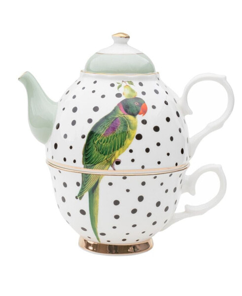 Parrot Polka Dots Tea for One Set