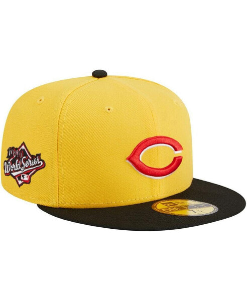 Кепка New Era мужская желто-черная для Cincinnati Reds Grilled 59FIFTY