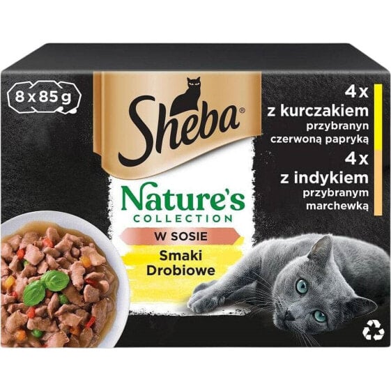 Cat food Sheba Nature's Collection Poultry Flavors Chicken Turkey 8 x 85 g
