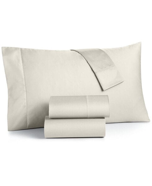 Solid 550 Thread Count 100% Cotton Flat Sheet, Twin, Created for Macy's