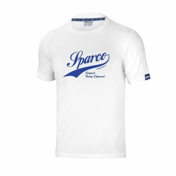 Men’s Short Sleeve T-Shirt Sparco Vintage L White