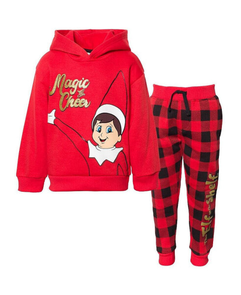 Little Boys Fleece Pullover Hoodie and Pants Outfit Set Toddler|Child