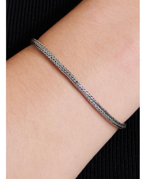 Foxtail Round 3mm Chain Bracelet in Sterling Silver