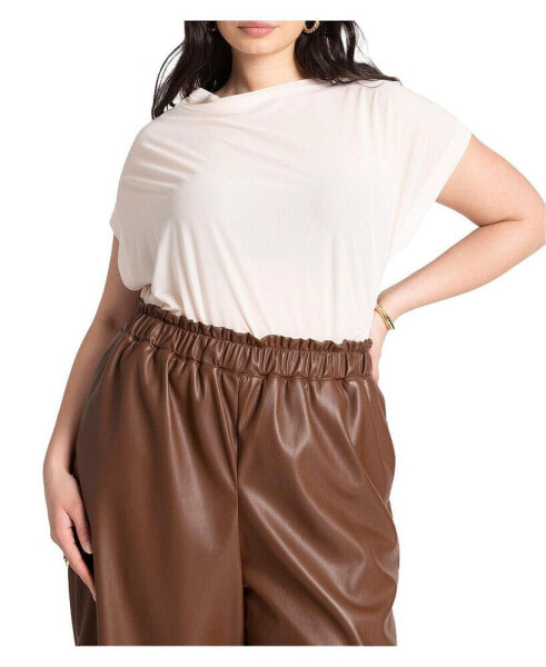 Plus Size Draped Asym Top