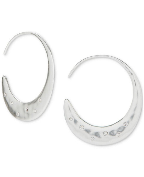 Серьги Lucky Brand Medium Pavé Hoop