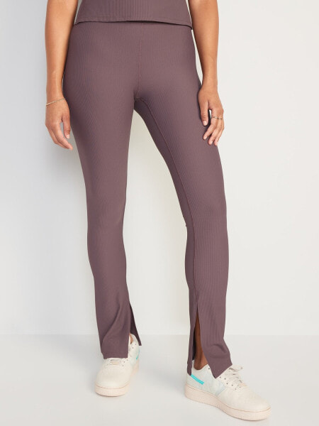 Extra High-Waisted PowerSoft Ribbed Flare Leggings