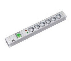 Bachmann 333.005 - Basic - 1U - White - 6 AC outlet(s) - 2 m - Over voltage