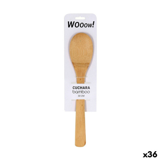 Ложка для приготовления пищи Бамбуковая Wooow Bamboo 30 x 6,2 x 0,8 см (36 штук)