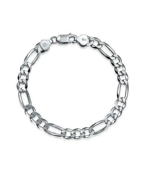 Браслет Bling Jewelry Thick Heavy Sol25 Silver Figaro