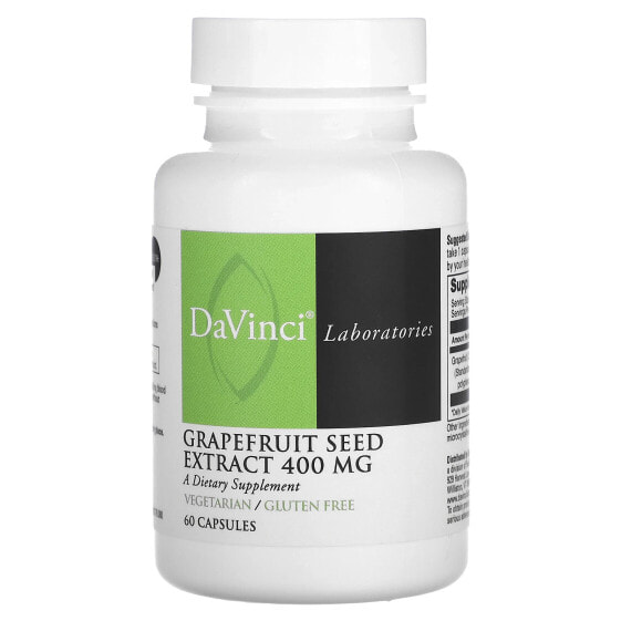 DaVinci Laboratories of Vermont, Экстракт косточек грейпфрута, 400 мг, 60 капсул