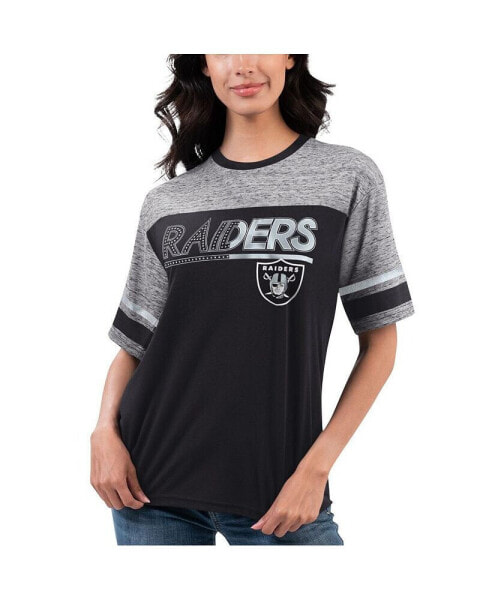 Women's Black Las Vegas Raiders Track T-shirt