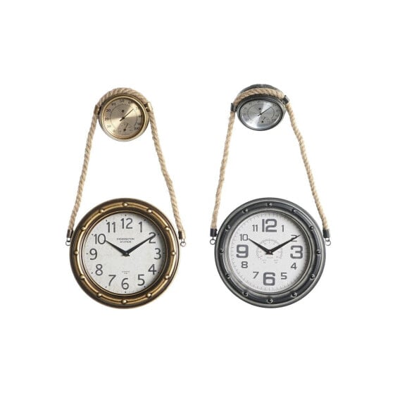 Настенные часы DKD Home Decor Vintage из стекла и железа 28,5 x 8 x 50 см (2 шт)