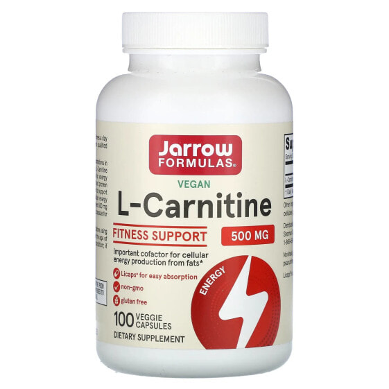 Аминокислоты Jarrow Formulas L-Carnitine, 500 мг, 100 капсул