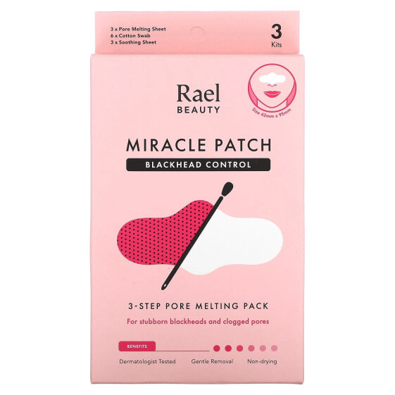 Beauty, Miracle Patch, Blackhead Control, 3-Step Pore Melting Pack, 1 Kit