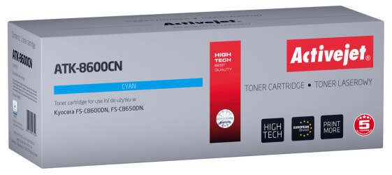 Activejet ATK-8600CN toner (replacement for Kyocera TK-8600C; Supreme; 20000 pages; cyan) - 20000 pages - Cyan - 1 pc(s)