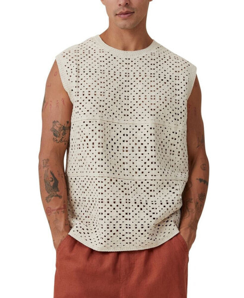 Men's Crochet Muscle top